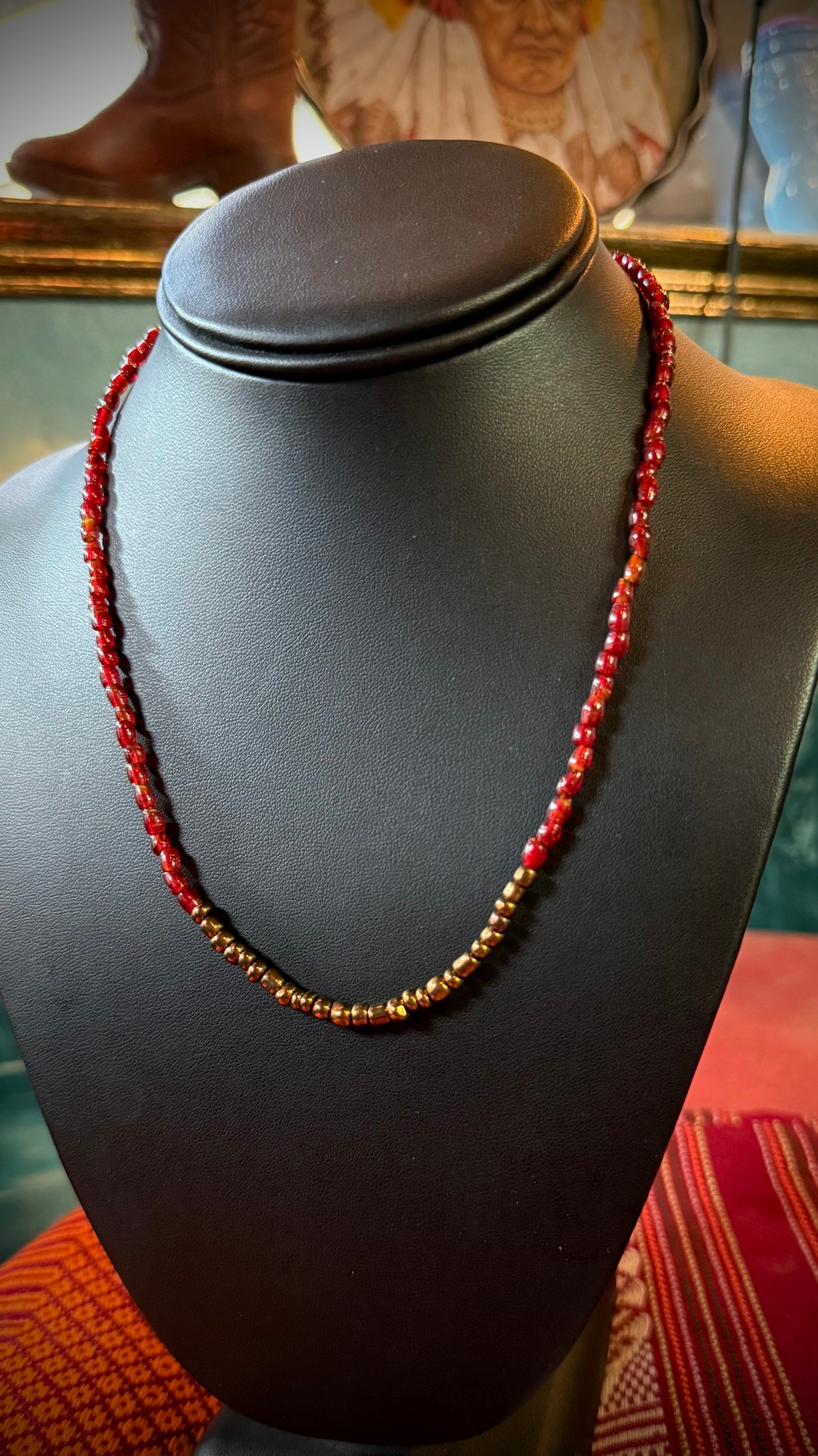 African Glass 18" Layering Necklace