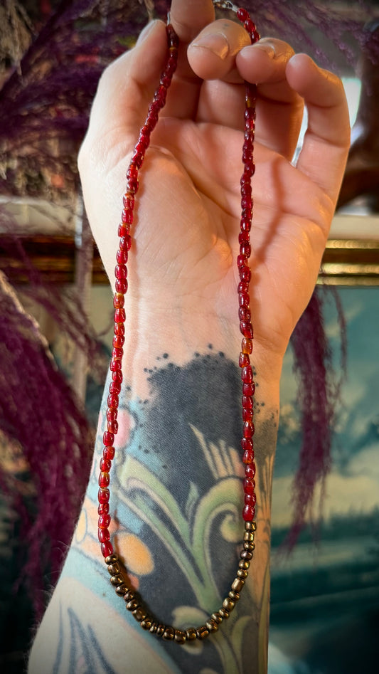 African Glass 18" Layering Necklace