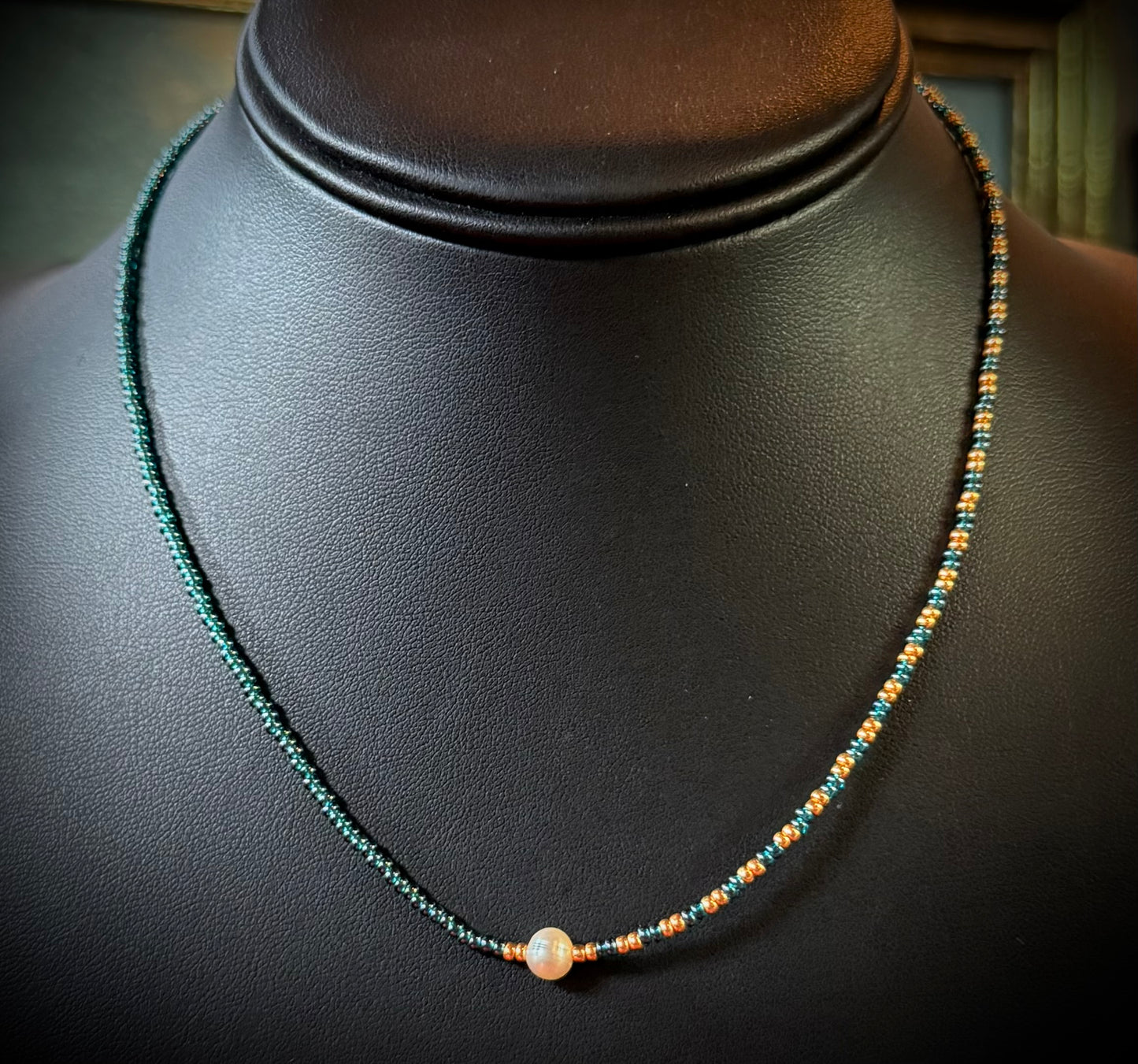 Glass + Fresh Water Pearl Necklace