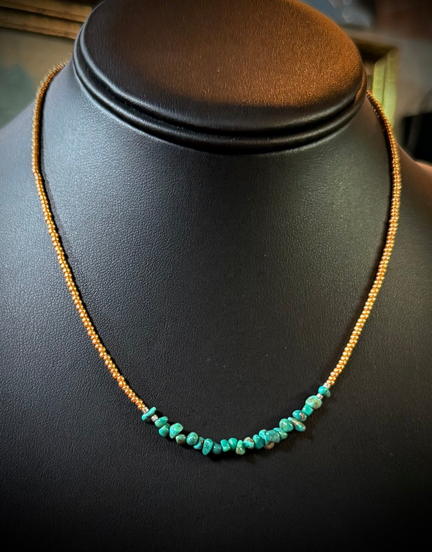 Gold filled Turquoise Necklace