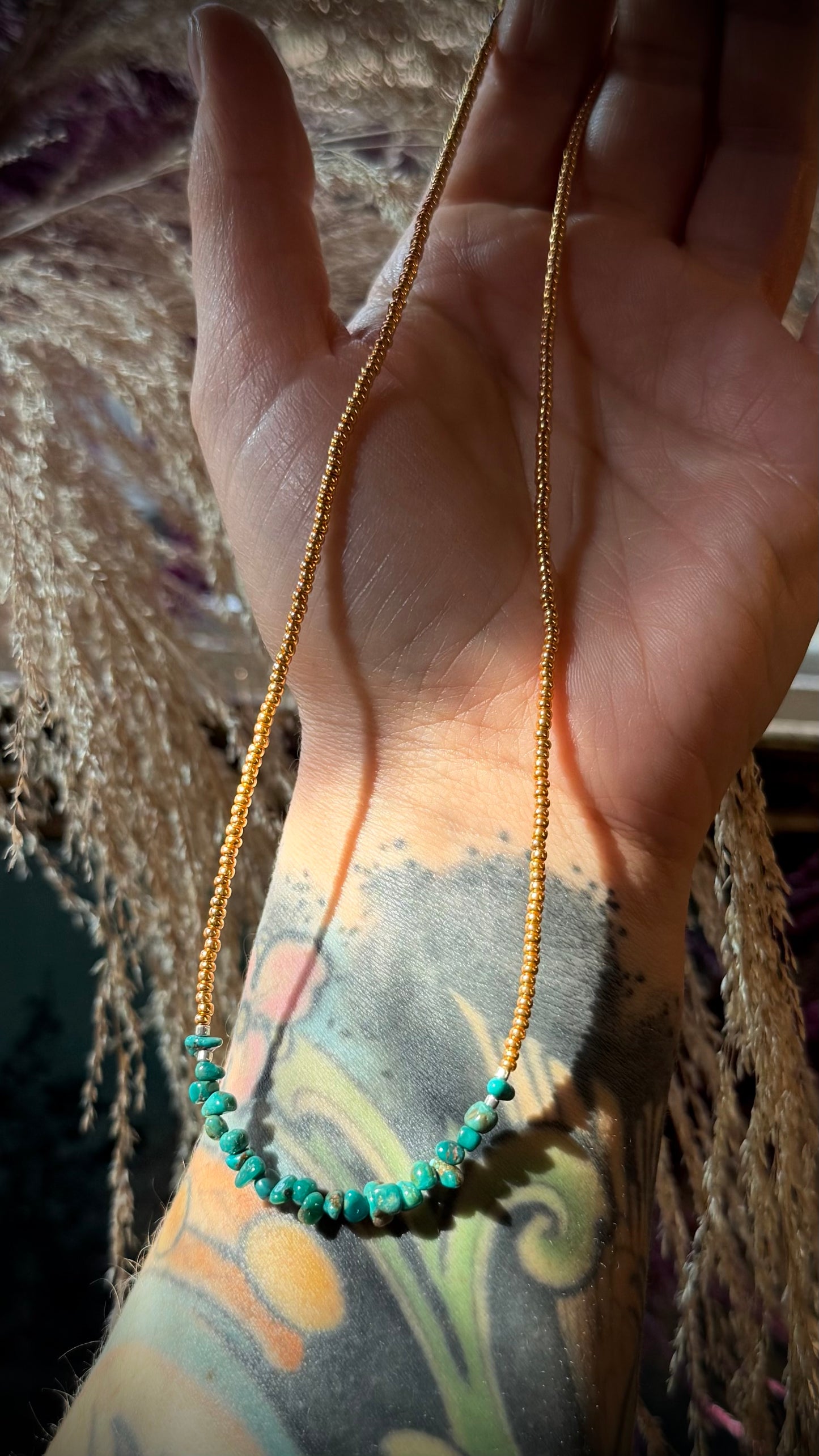 Gold filled Turquoise Necklace