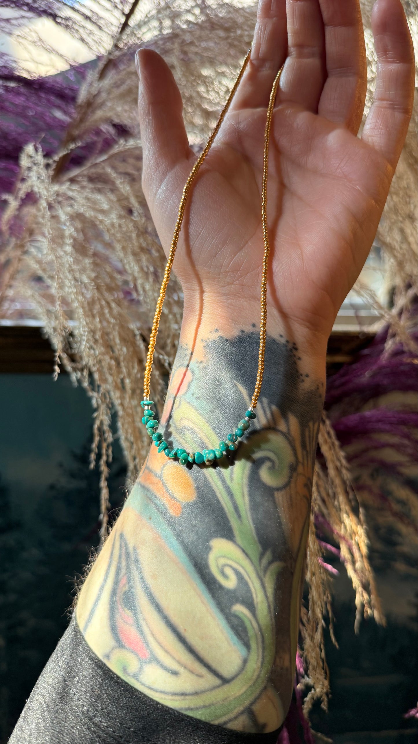 Gold filled Turquoise Necklace