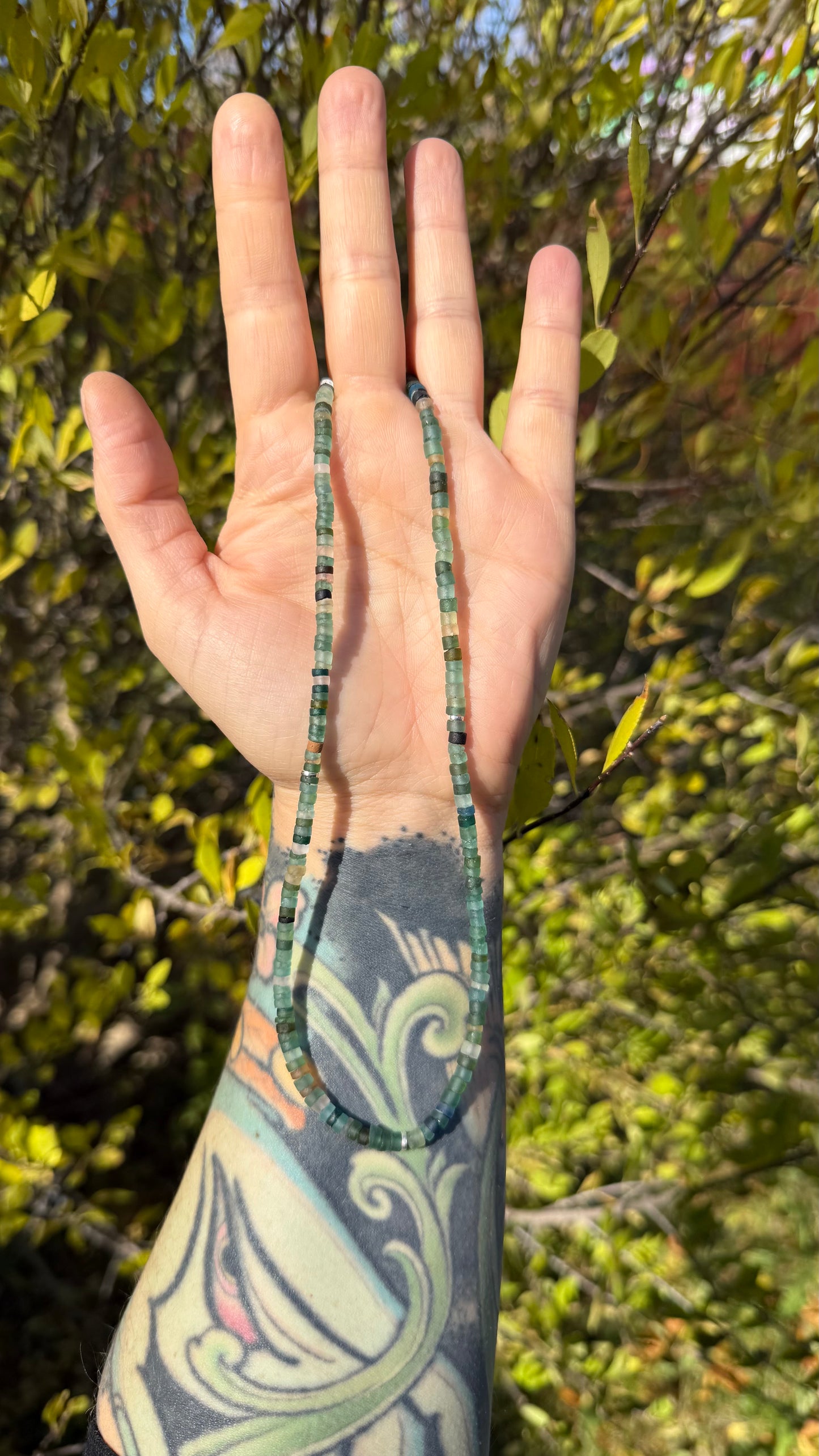 Ancient Roman Glass 16" Necklace