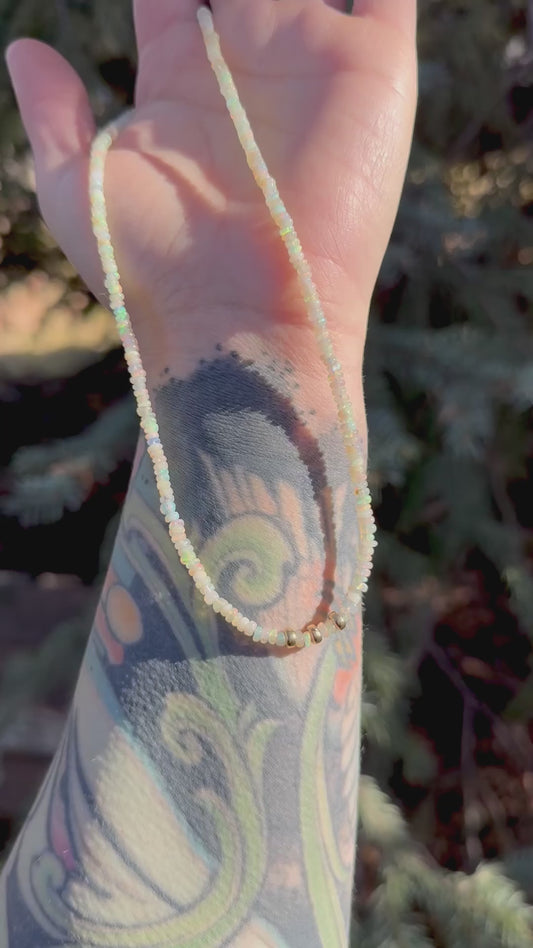 Ethiopian Opal Glow Necklace | 16"