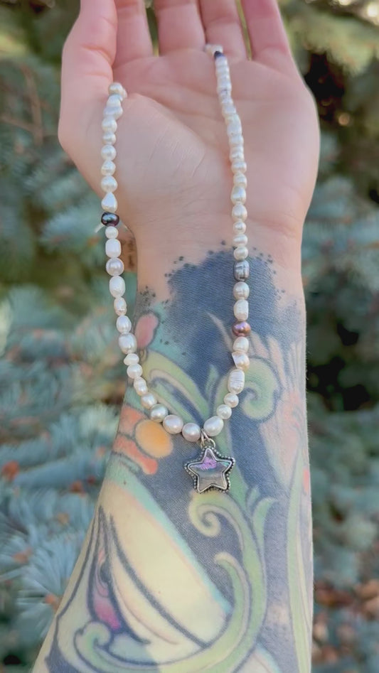 Pearl Star Necklace | 16"