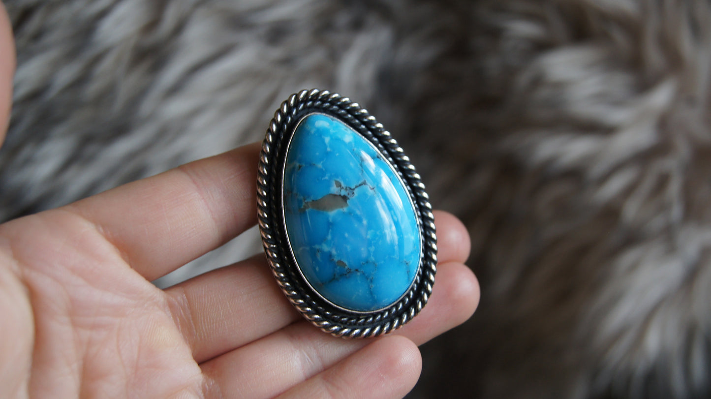 Turquoise Mountain Statement Ring - US 8.5