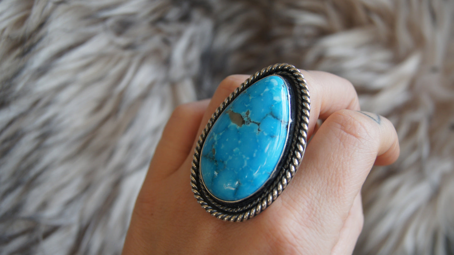 Turquoise Mountain Statement Ring - US 8.5