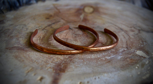 Made to Order Copper Hammered Stacker Cuff