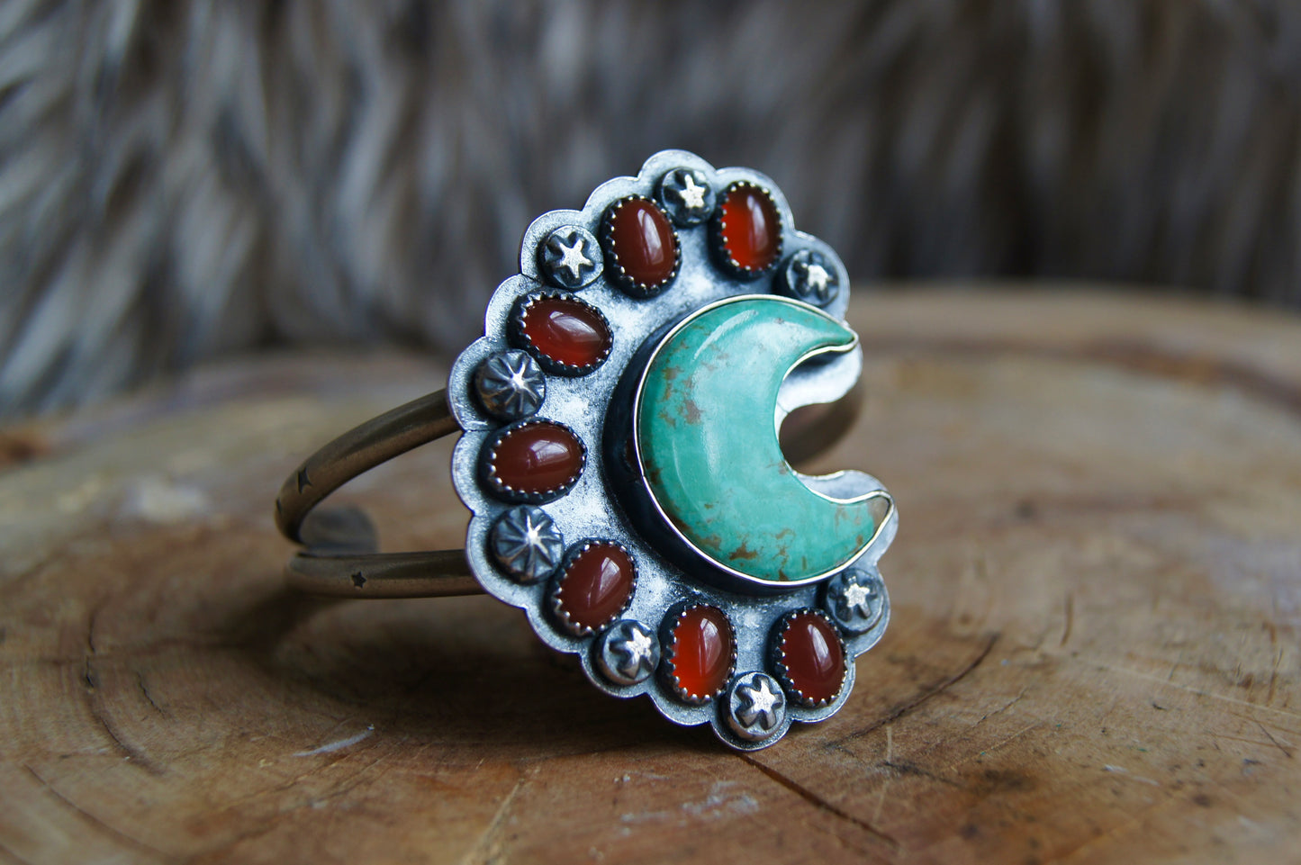 Agate and Turquoise Cosmic Cuff