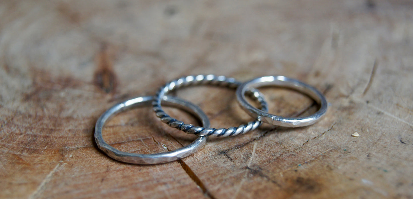 MTO Sterling Silver Stacker Rings